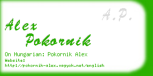 alex pokornik business card